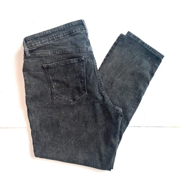 LEVI'S 711 SKINNY ACID WASH BLACK JEANS SZ 18W - Picture 3 of 6